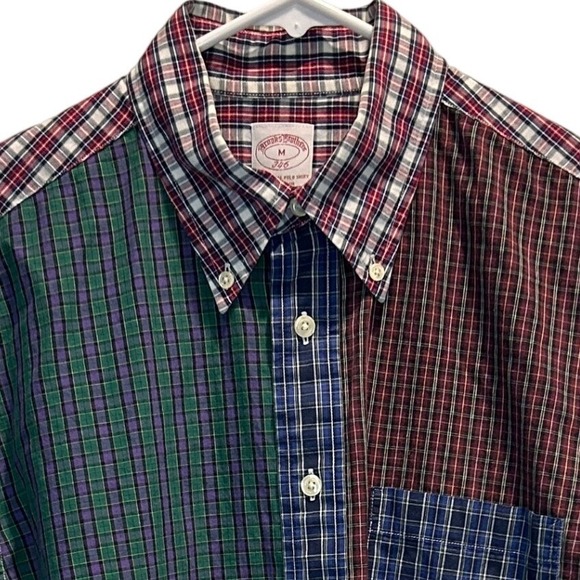 Brooks Brothers 346 Other - Brooks Brothers 346 Patchwork Plaid Shirt Medium Men's Multi Color Shirt Cotton